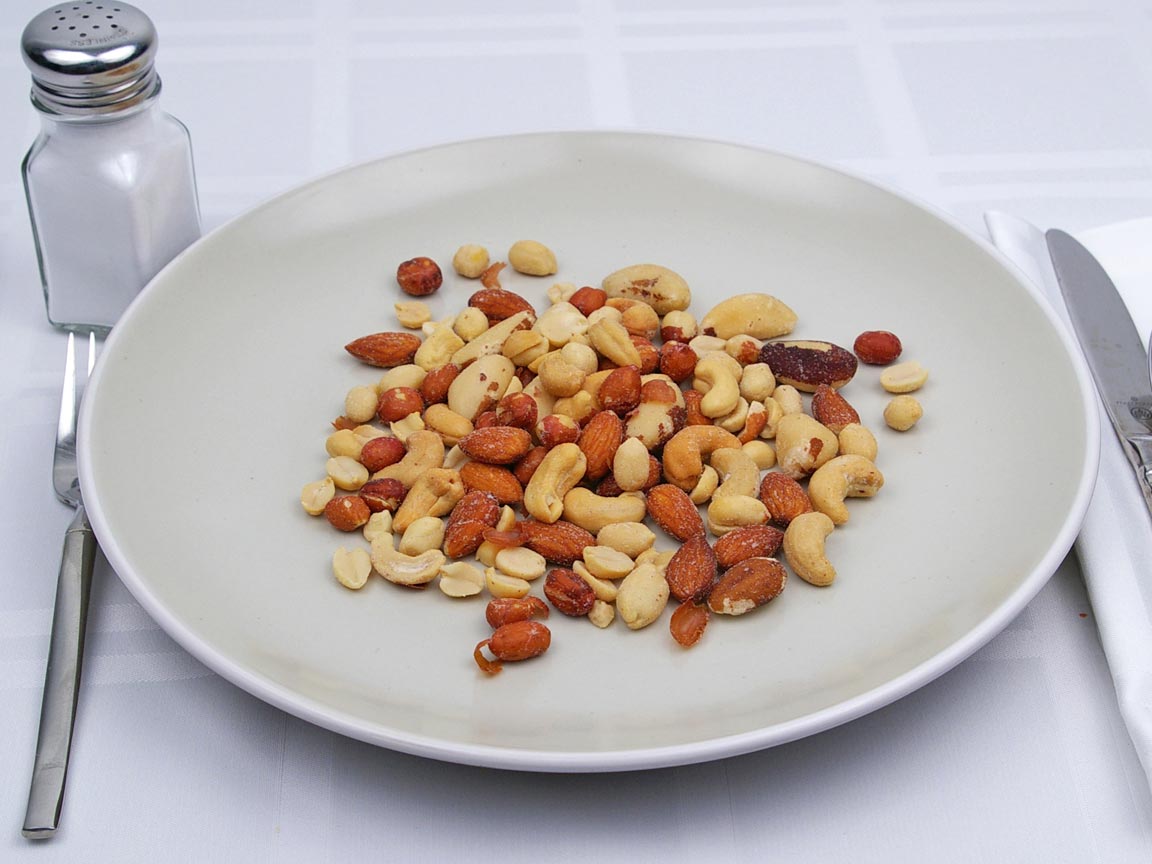Calories in 4 ounce(s) of Mixed Nuts