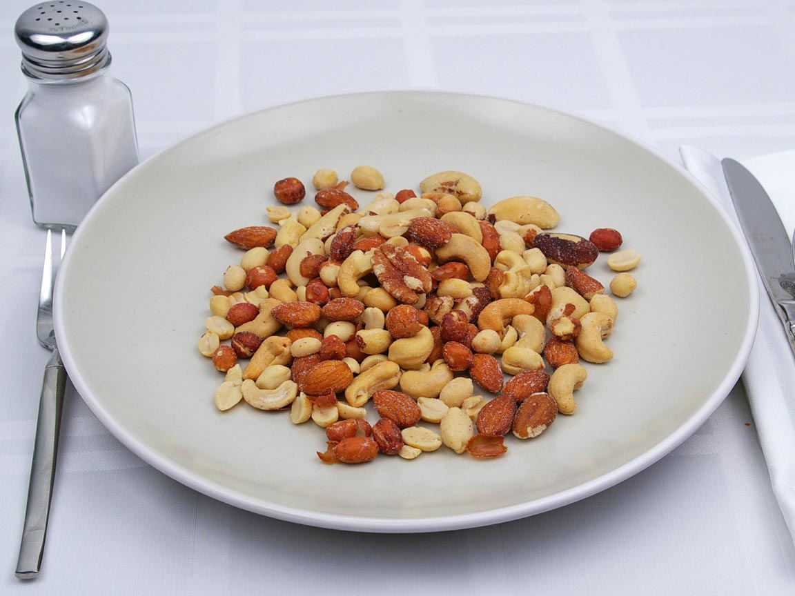 Calories in 5.5 ounce(s) of Mixed Nuts