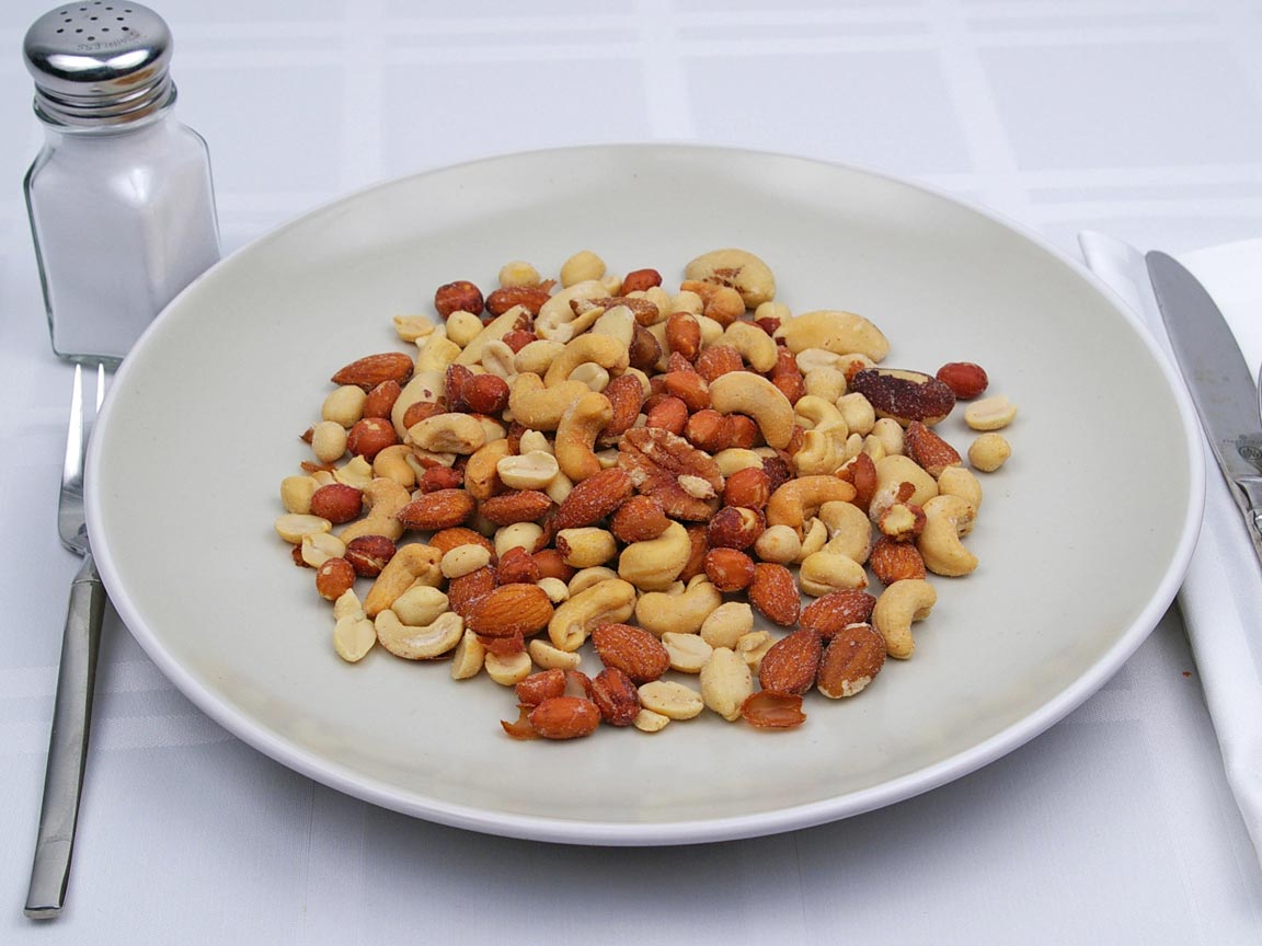 Calories in 6.5 ounce(s) of Mixed Nuts