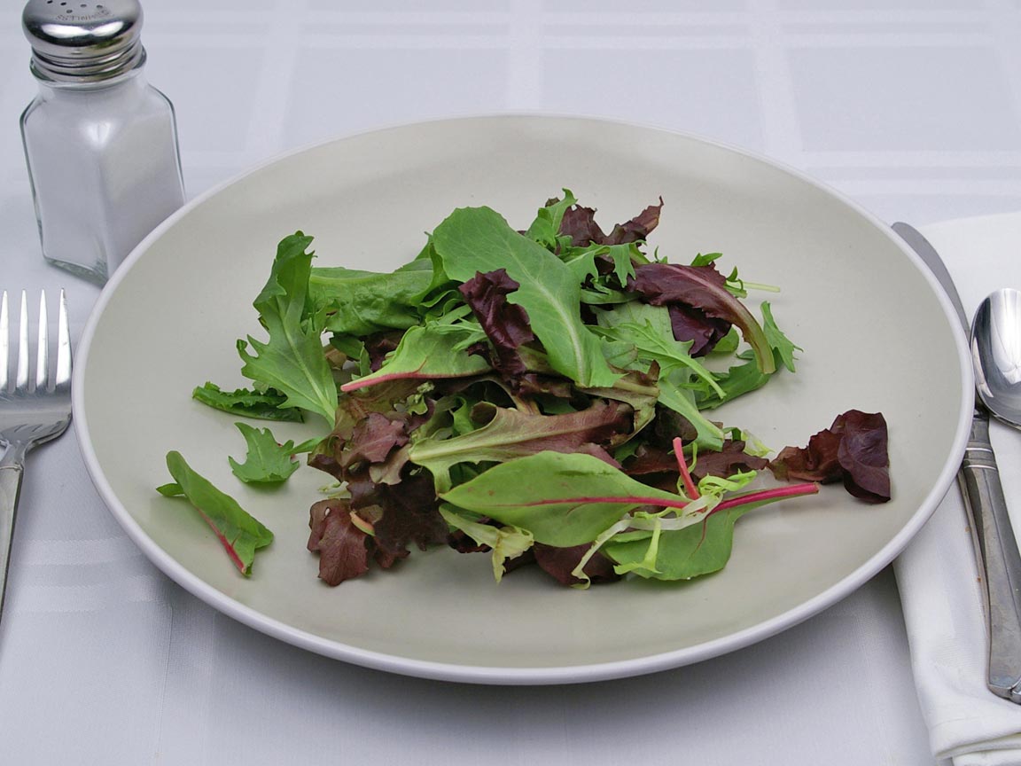 Calories in 56 grams of Salad Greens - Mixed Dark