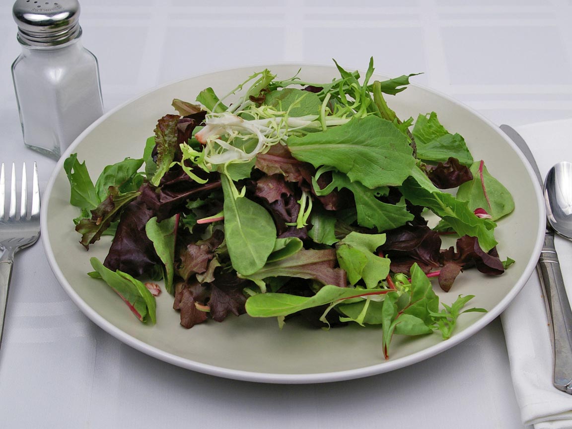 Calories in 113 grams of Salad Greens - Mixed Dark