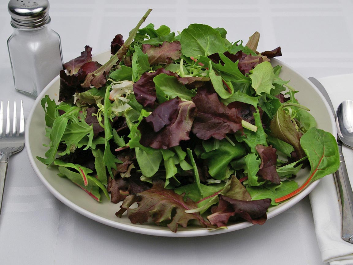 Calories in 198 grams of Salad Greens - Mixed Dark