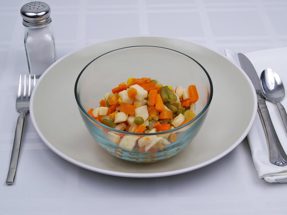 Calories in 1.75 cup(s) of Mixed Vegetables - Canned