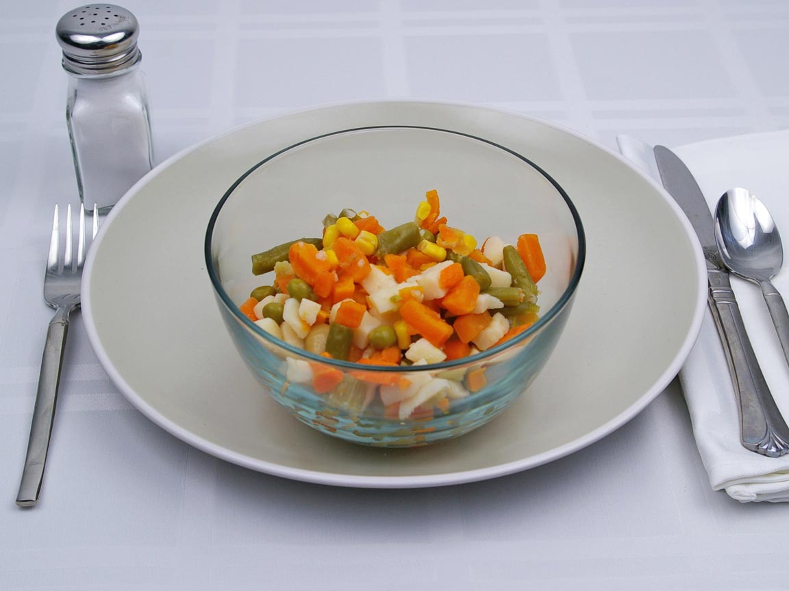 Calories in 2 cup(s) of Mixed Vegetables - Canned