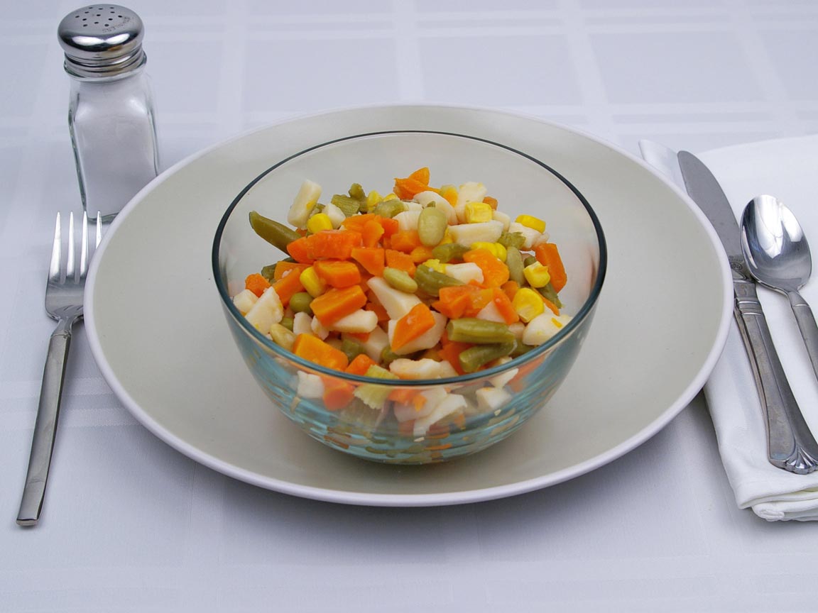 Calories in 2.75 cup(s) of Mixed Vegetables - Canned