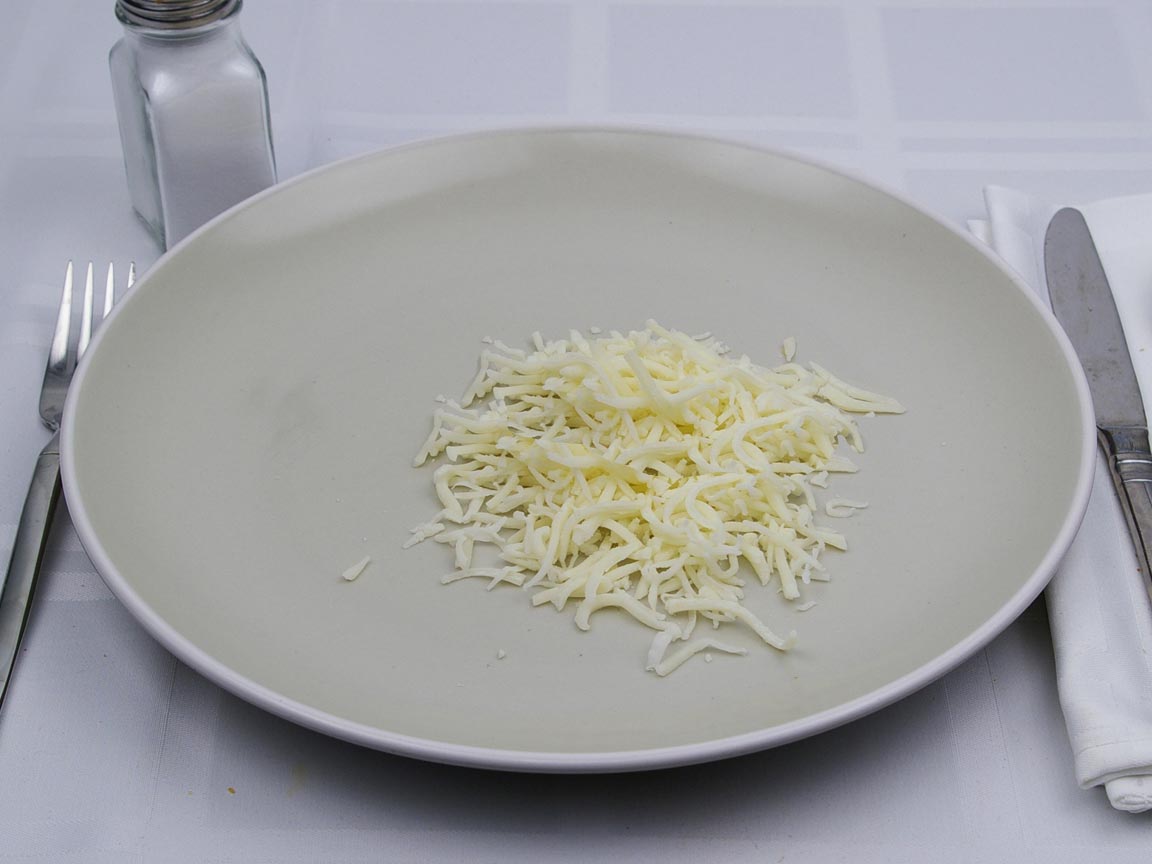 Calories in 0.5 cup(s) of Mozzarella Cheese - Whole Milk