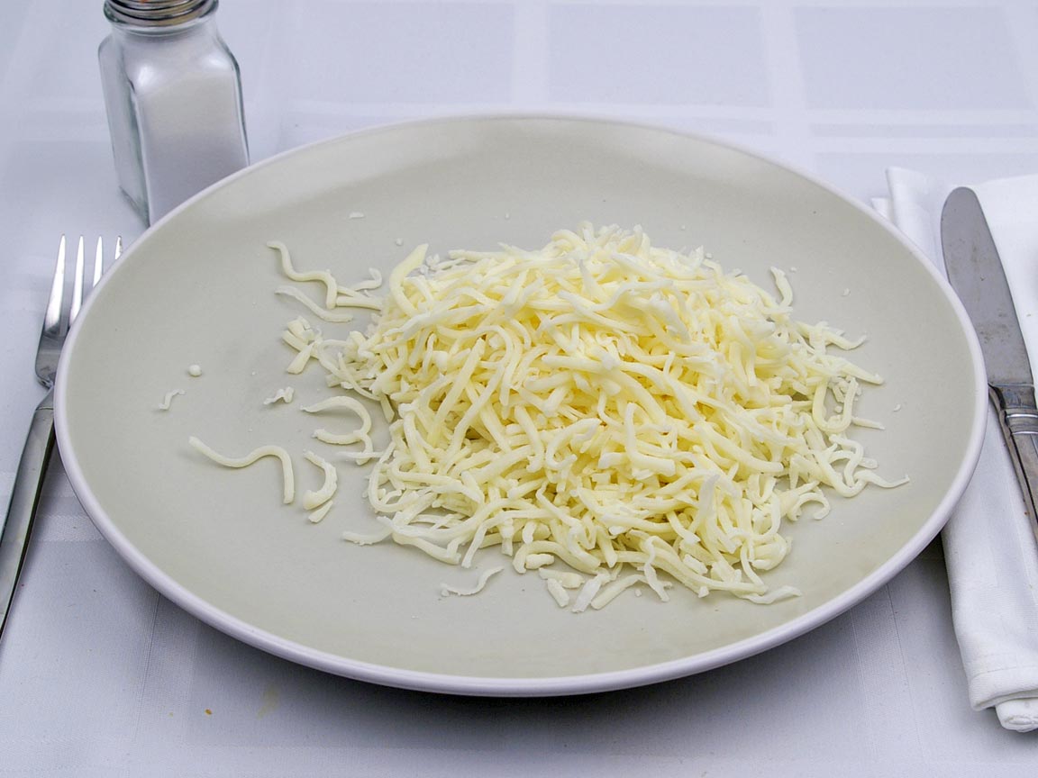 Calories in 1.5 cup(s) of Mozzarella Cheese - Fat Free