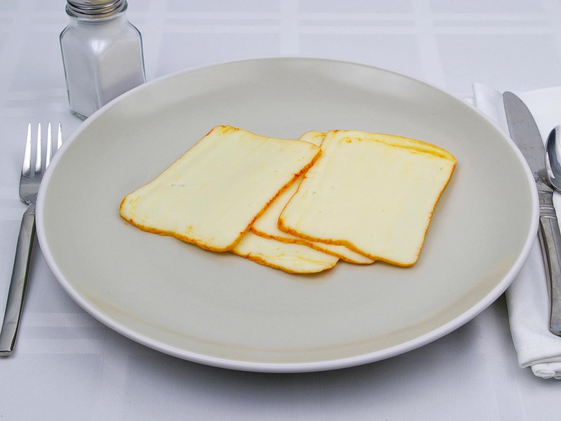 Calories in 4 slice(s) of Muenster Cheese - Sliced