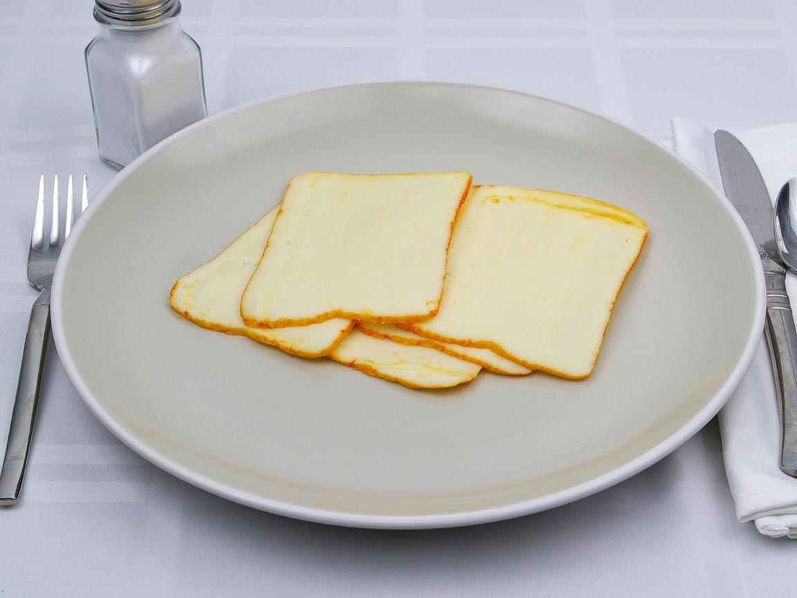 Calories in 5 slice(s) of Muenster Cheese - Sliced