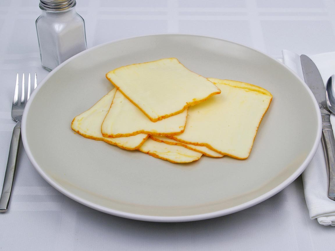 Calories in 6 slice(s) of Muenster Cheese - Sliced