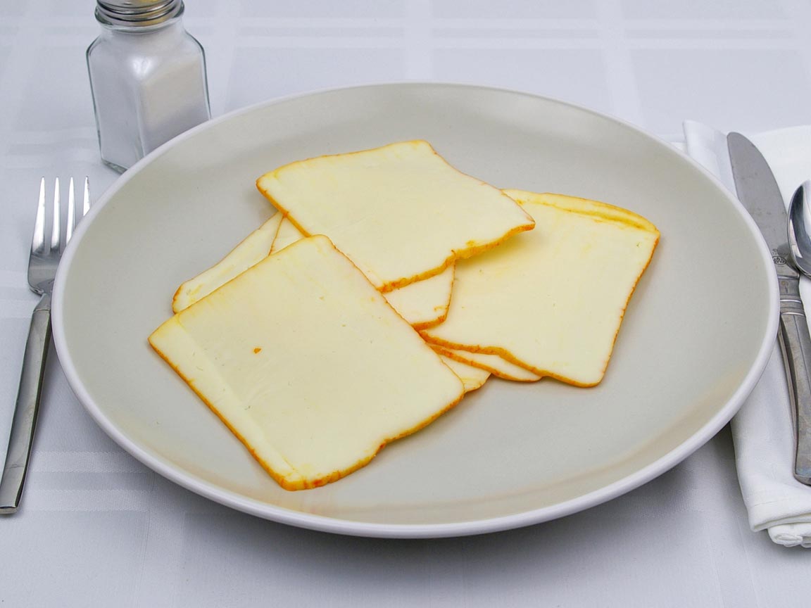 Calories in 7 slice(s) of Muenster Cheese - Sliced