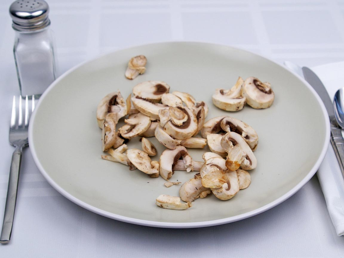 Calories in 70 grams of White - Button - Mushrooms