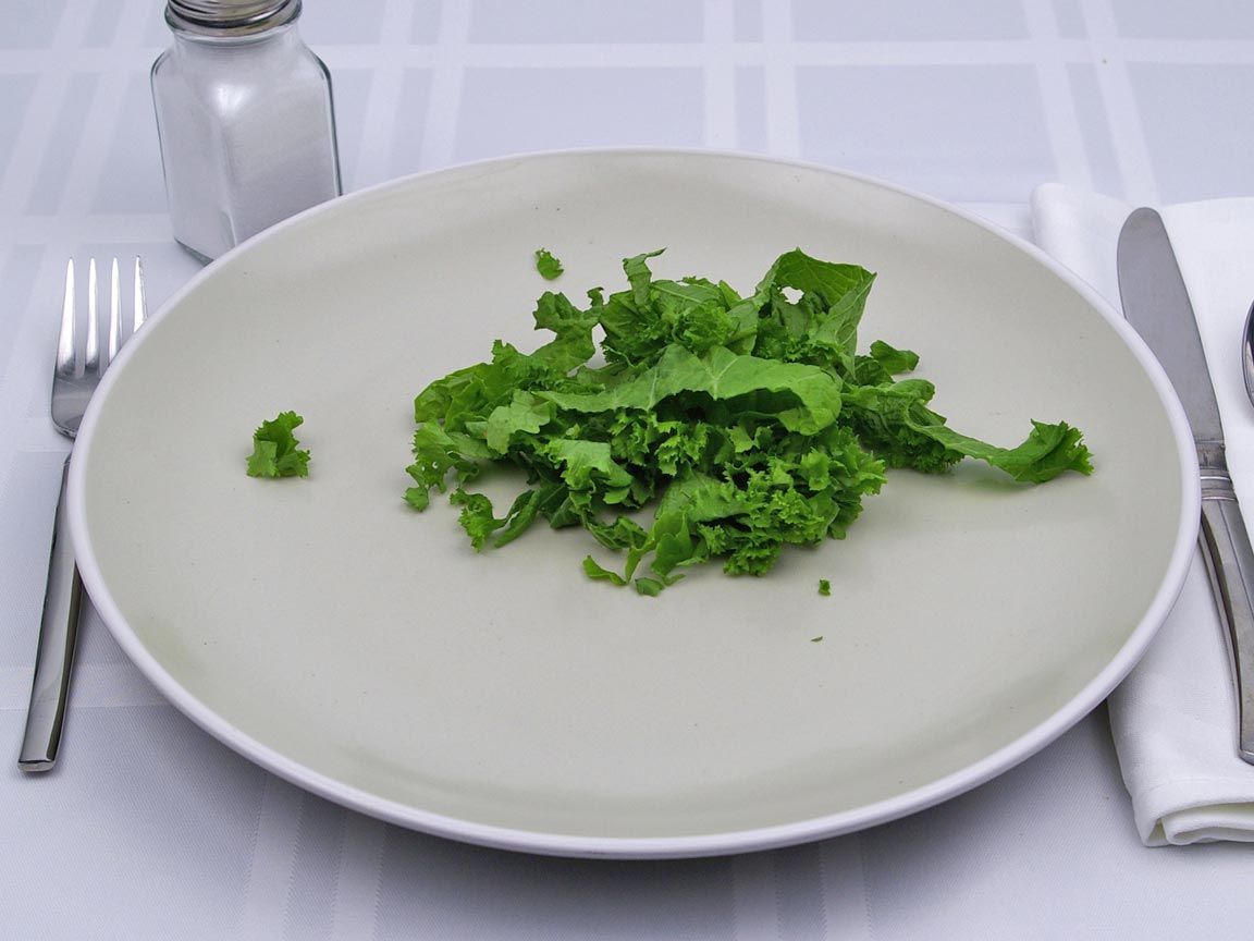 Calories in 0.5 cup(s) of Mustard Greens - Raw