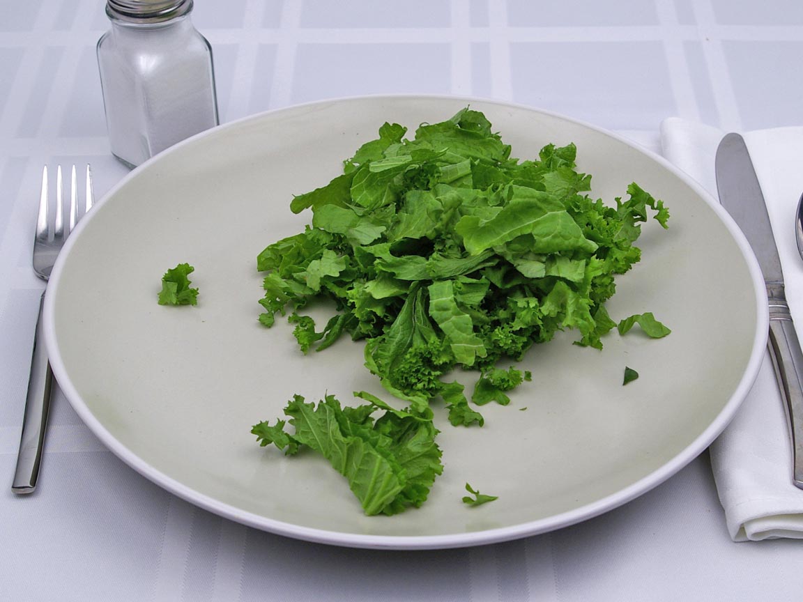 Calories in 1.25 cup(s) of Mustard Greens - Raw