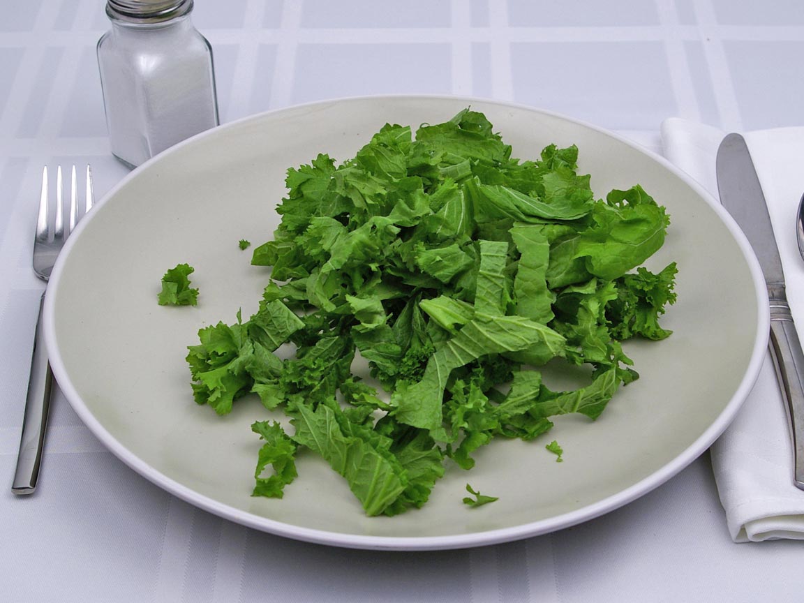 Calories in 1.75 cup(s) of Mustard Greens - Raw