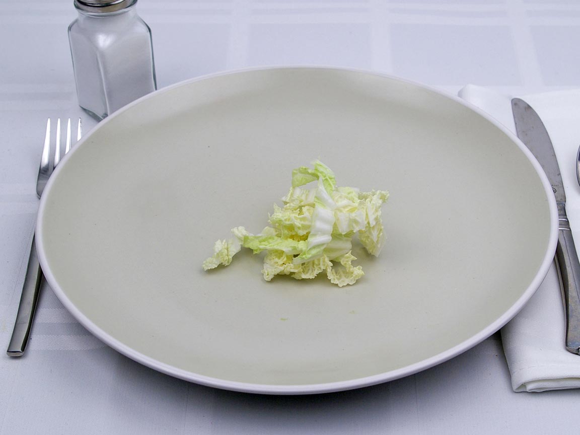Calories in 0.25 cup of Napa - Chinese - Cabbage