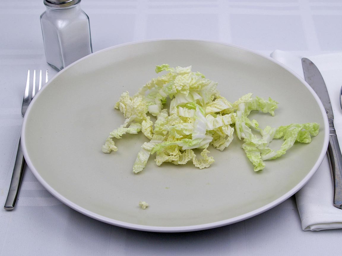 Calories in 0.75 cup of Napa - Chinese - Cabbage