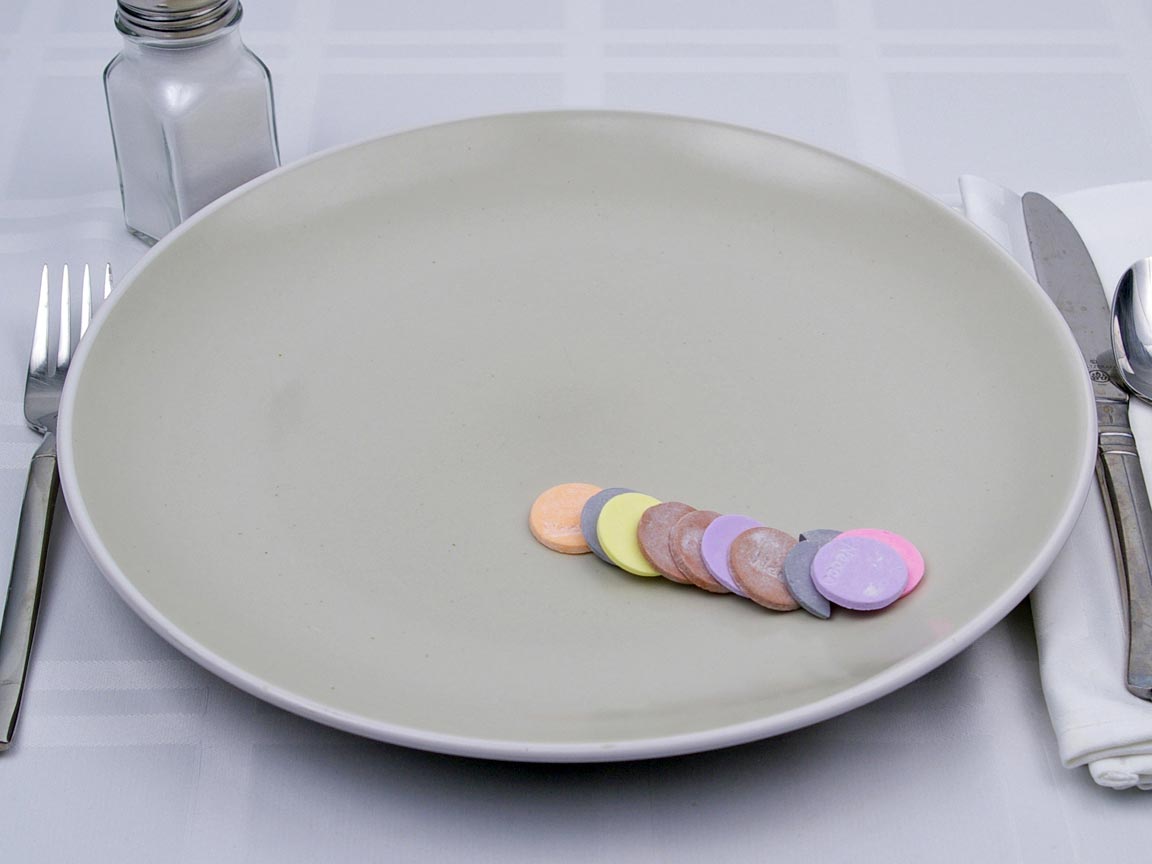 Calories in 10 piece(s) of Necco Wafers