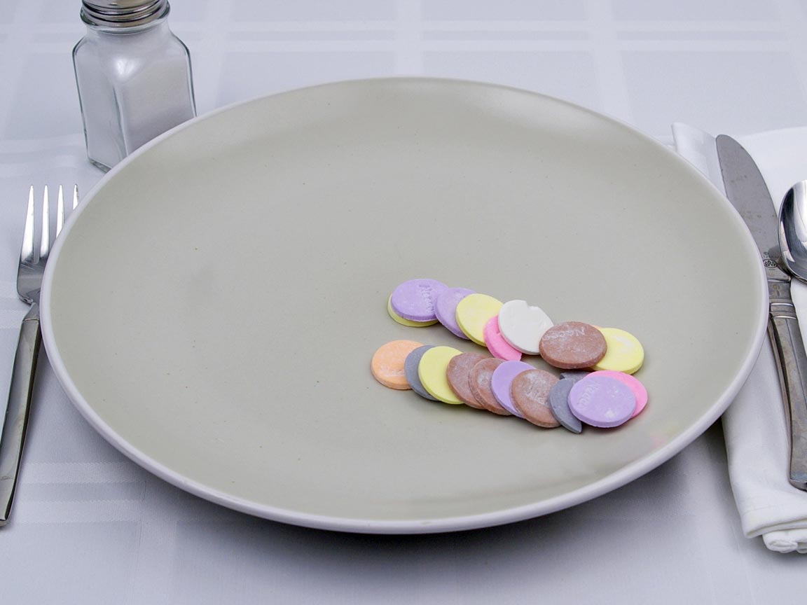 Calories in 20 piece(s) of Necco Wafers