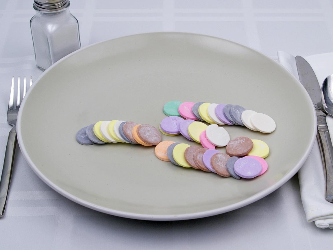 Calories in 40 piece(s) of Necco Wafers