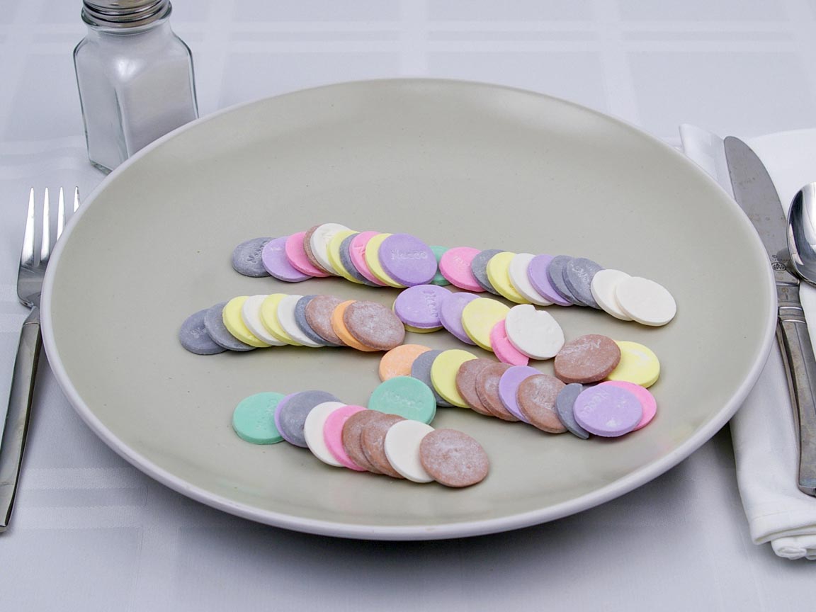 Calories in 60 piece(s) of Necco Wafers