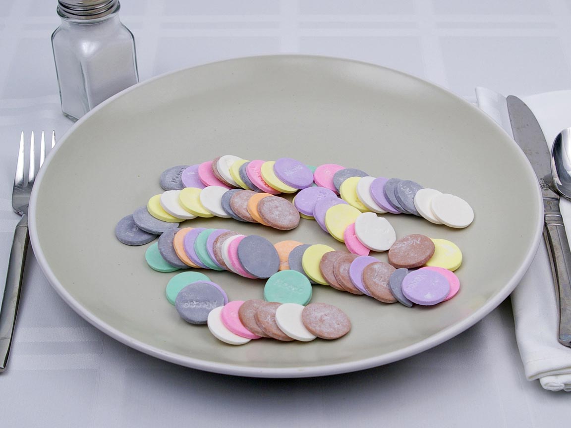 Calories in 70 piece(s) of Necco Wafers