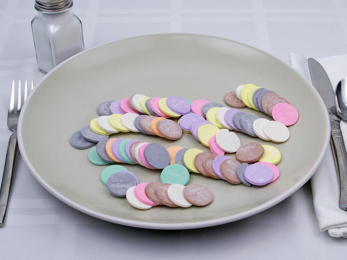 Calories in 80 piece(s) of Necco Wafers