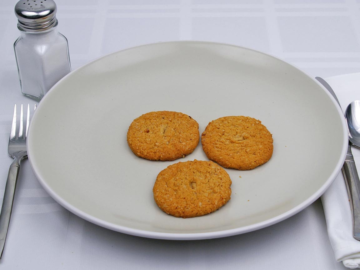 Calories in 3 cookie(s) of Oatmeal Cookie - Sugar Free