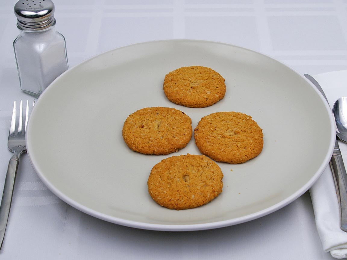 Calories in 4 cookie(s) of Oatmeal Cookie - Sugar Free