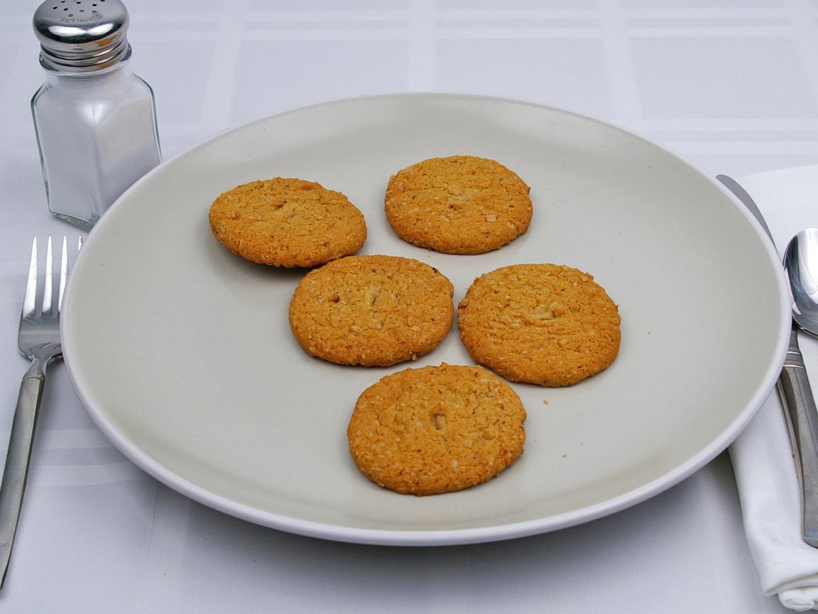Calories in 5 cookie(s) of Oatmeal Cookie - Sugar Free