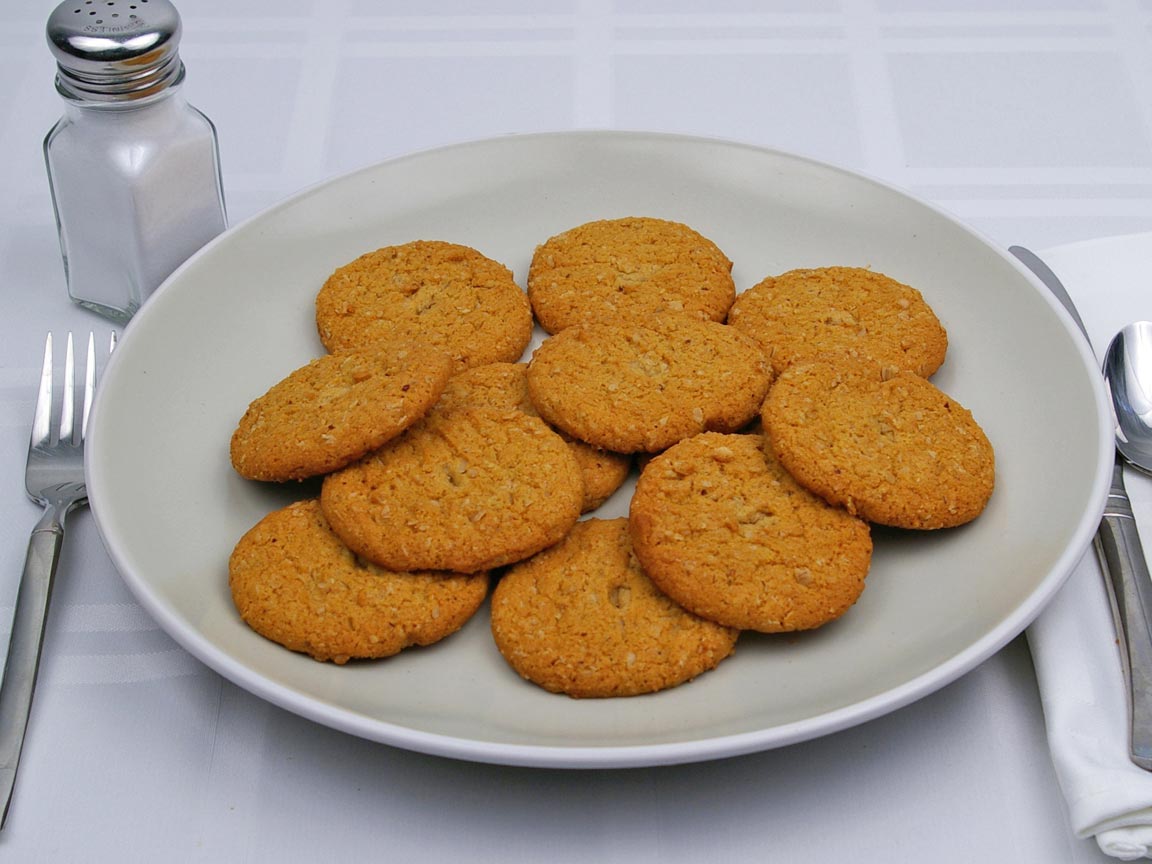 Calories in 12 cookie(s) of Oatmeal Cookie - Sugar Free