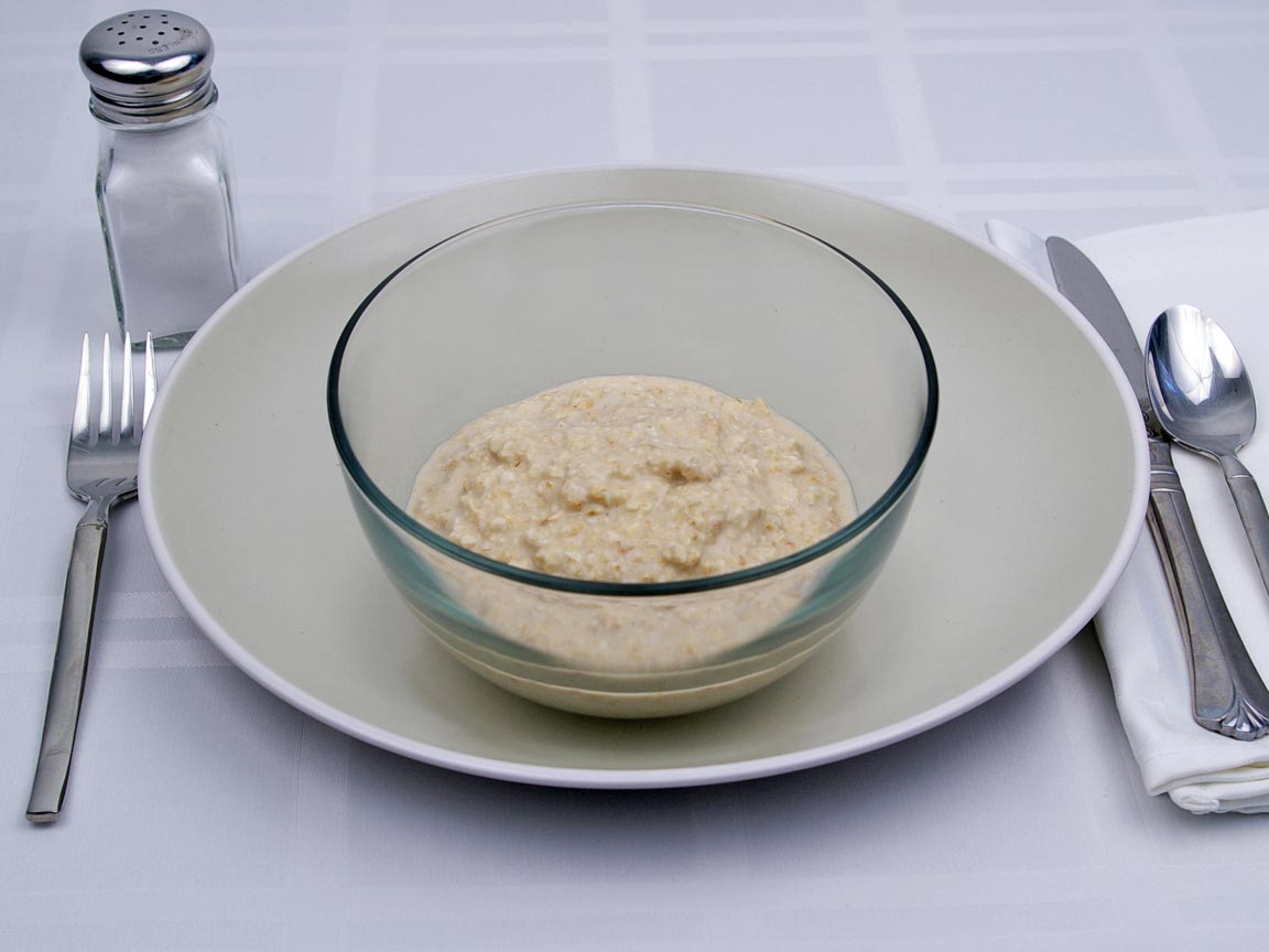 Calories in 1 cup(s) of Oatmeal - rolled oats - made with Water