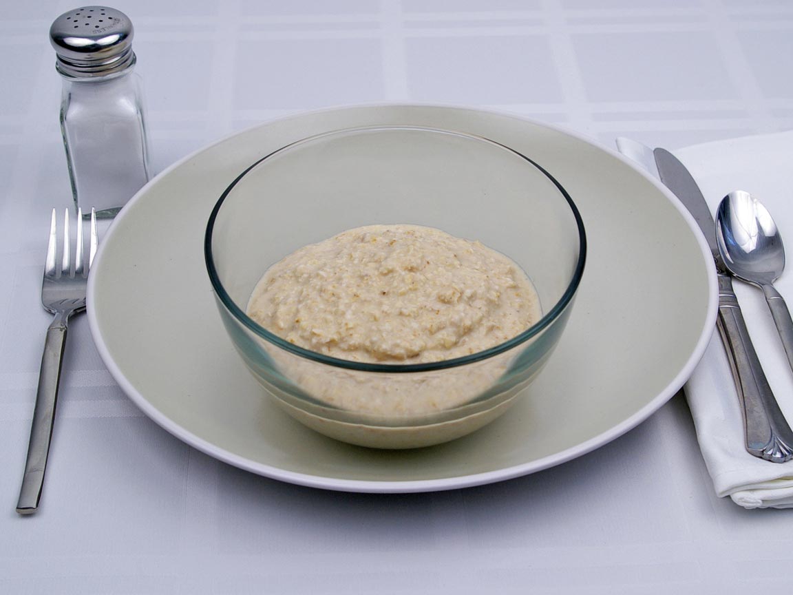 Calories in 1.25 cup(s) of Oatmeal - rolled oats - made with Water