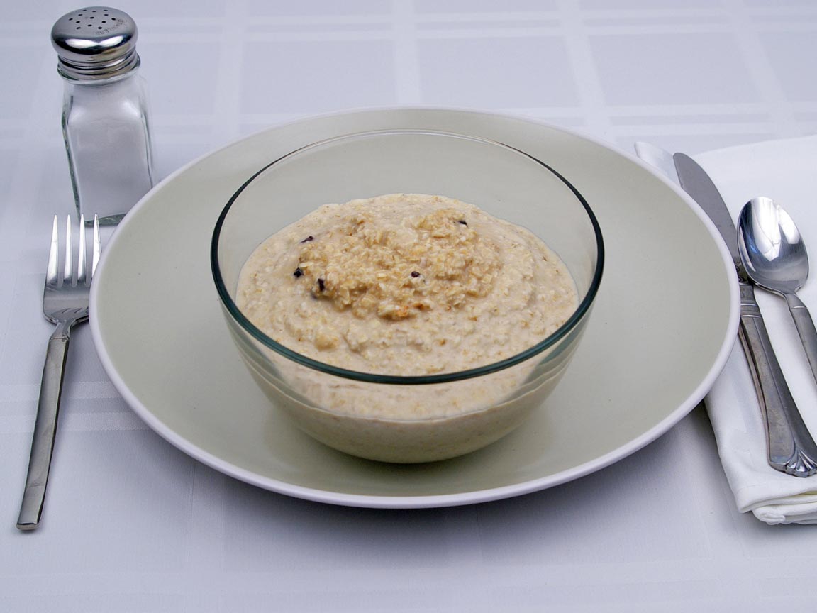 Calories in 2.25 cup(s) of Oatmeal - rolled oats - made with Water