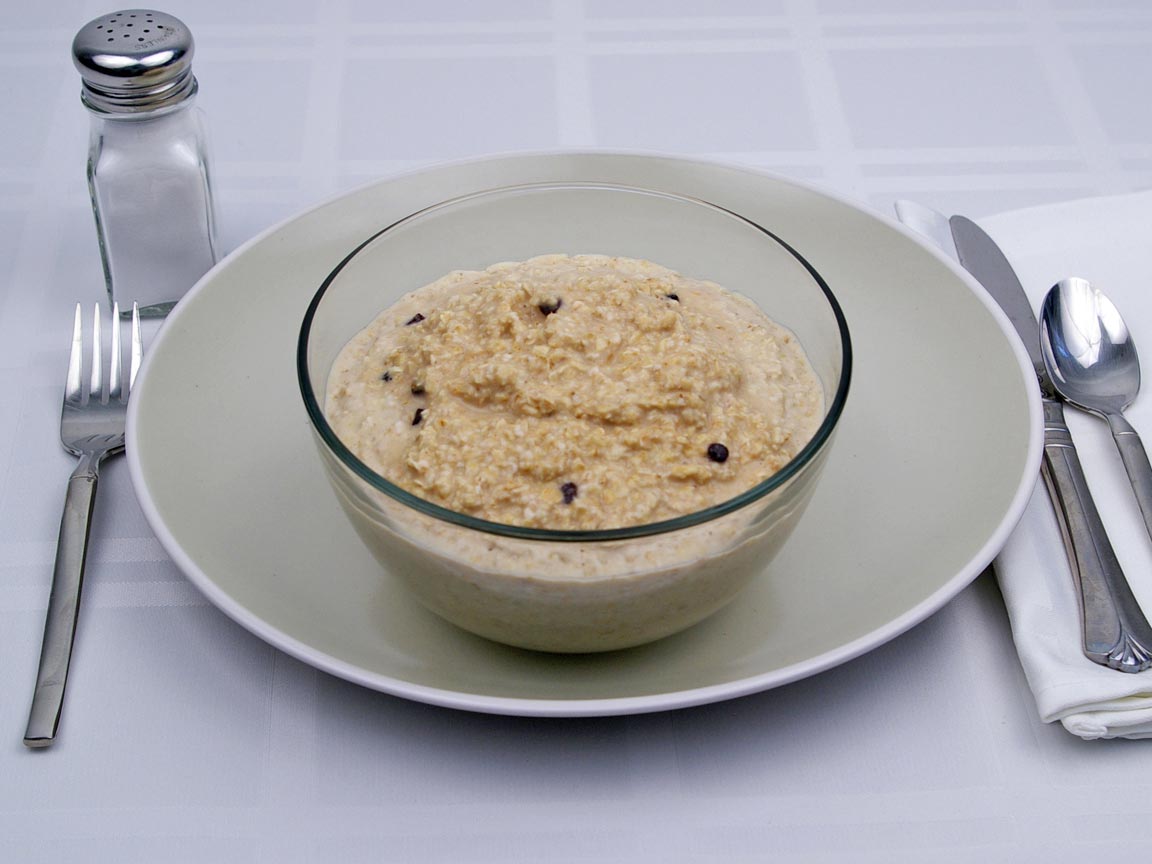 Calories in 2.75 cup(s) of Oatmeal - rolled oats - made with Water