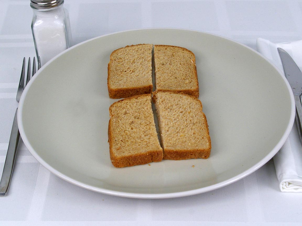 Calories in 2 piece(s) of Oroweat Steel Cut Oats & Honey Bread
