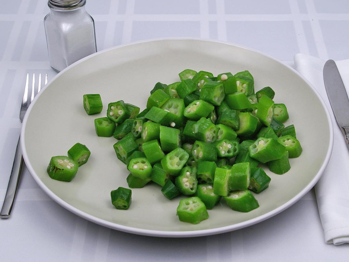 Calories in 2 cup(s) of Okra - Raw
