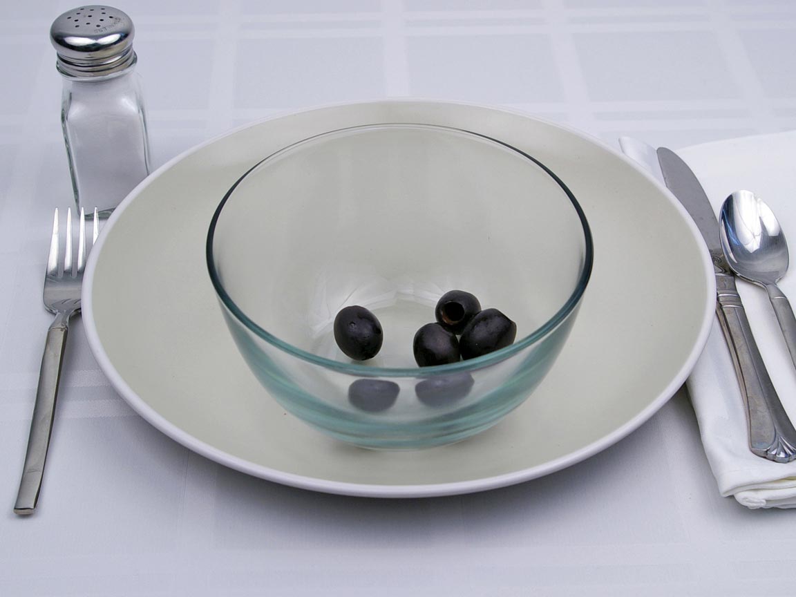 Calories in 6 olive(s) of Black Olives - Large