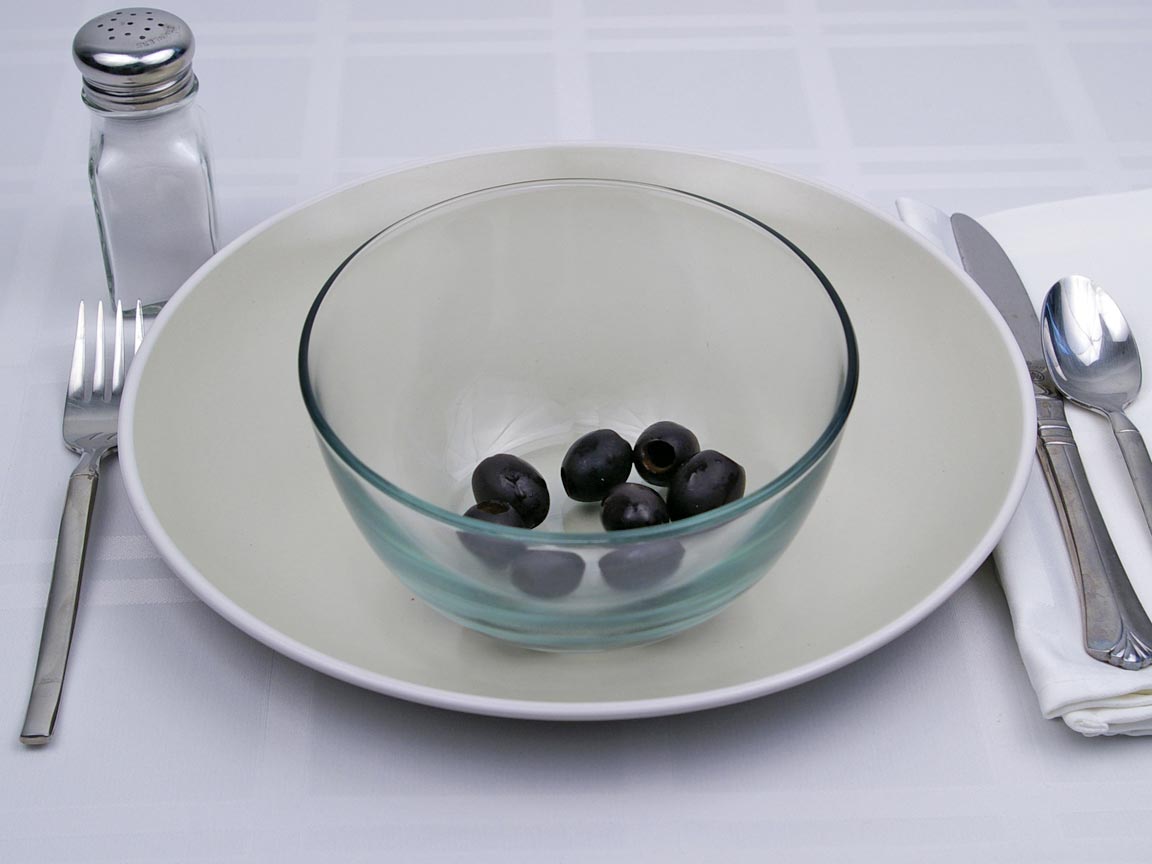 Calories in 8 olive(s) of Black Olives - Large
