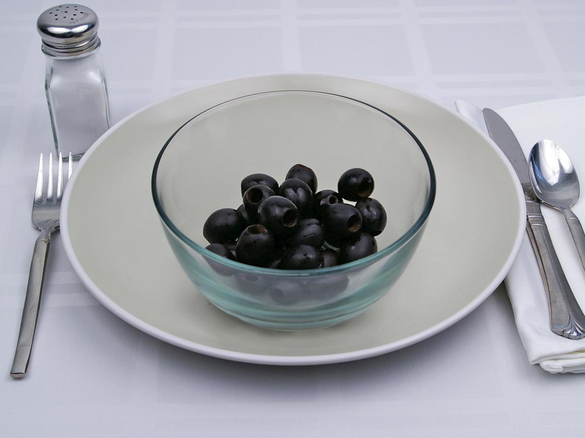 Calories in 26 olive(s) of Black Olives - Large