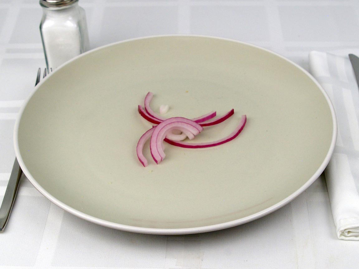 Calories in 10 grams of Red Onion