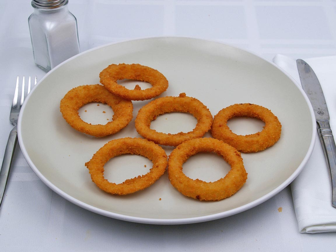 Calories in 0.75 serving(s) of Carl's Jr - Onion Rings
