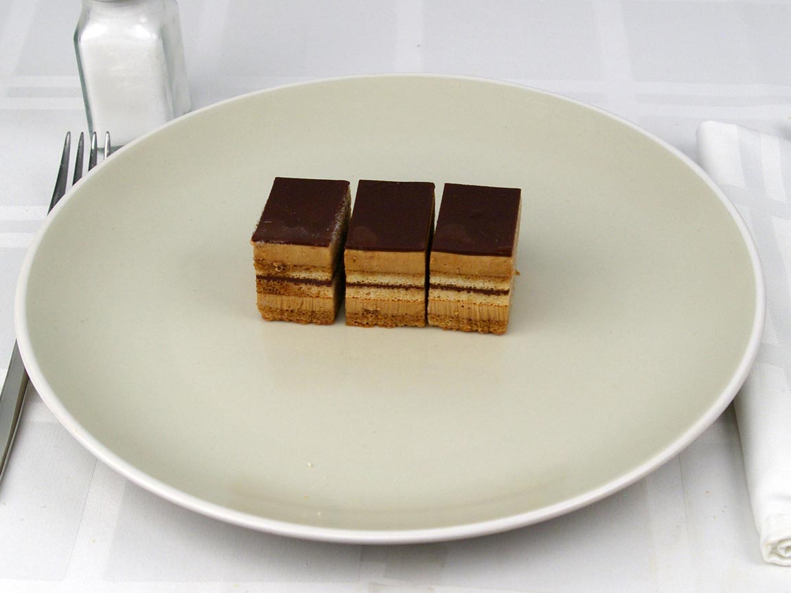 Calories in 3 piece(s) of Opera Cake