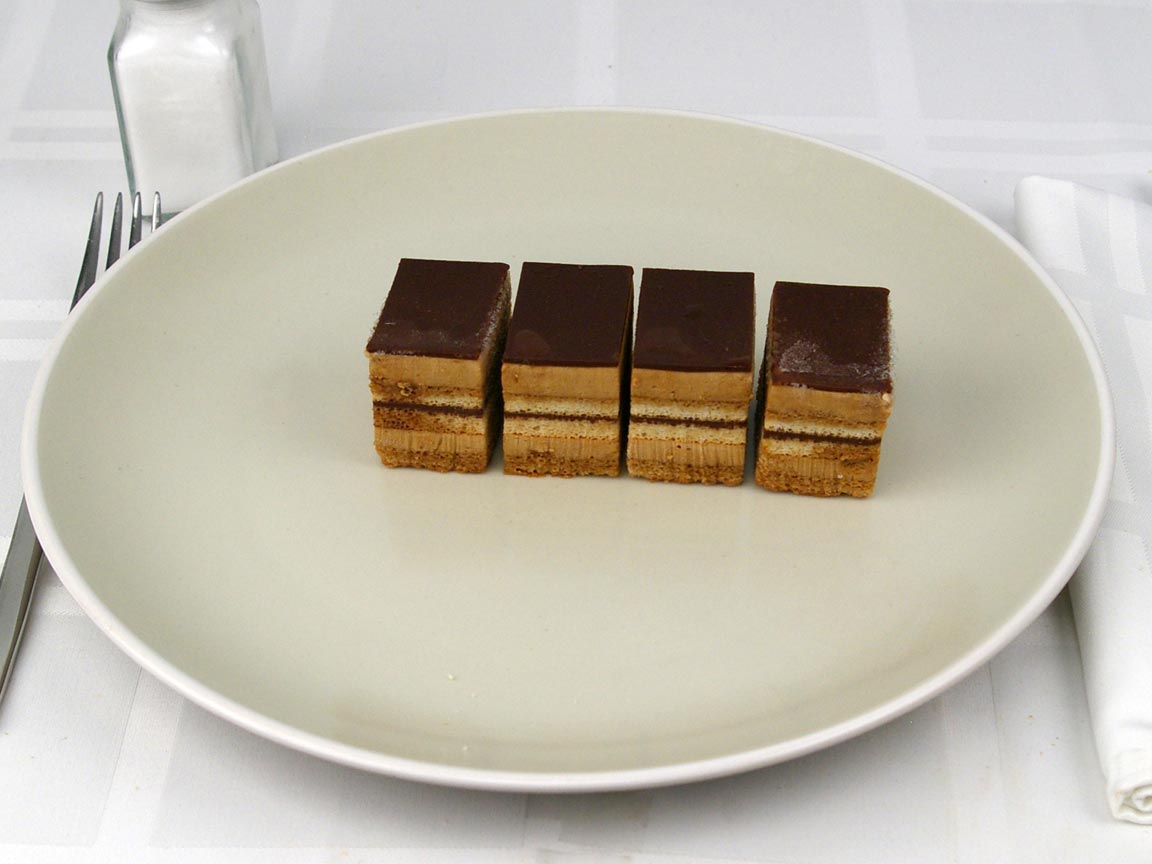 Calories in 4 piece(s) of Opera Cake