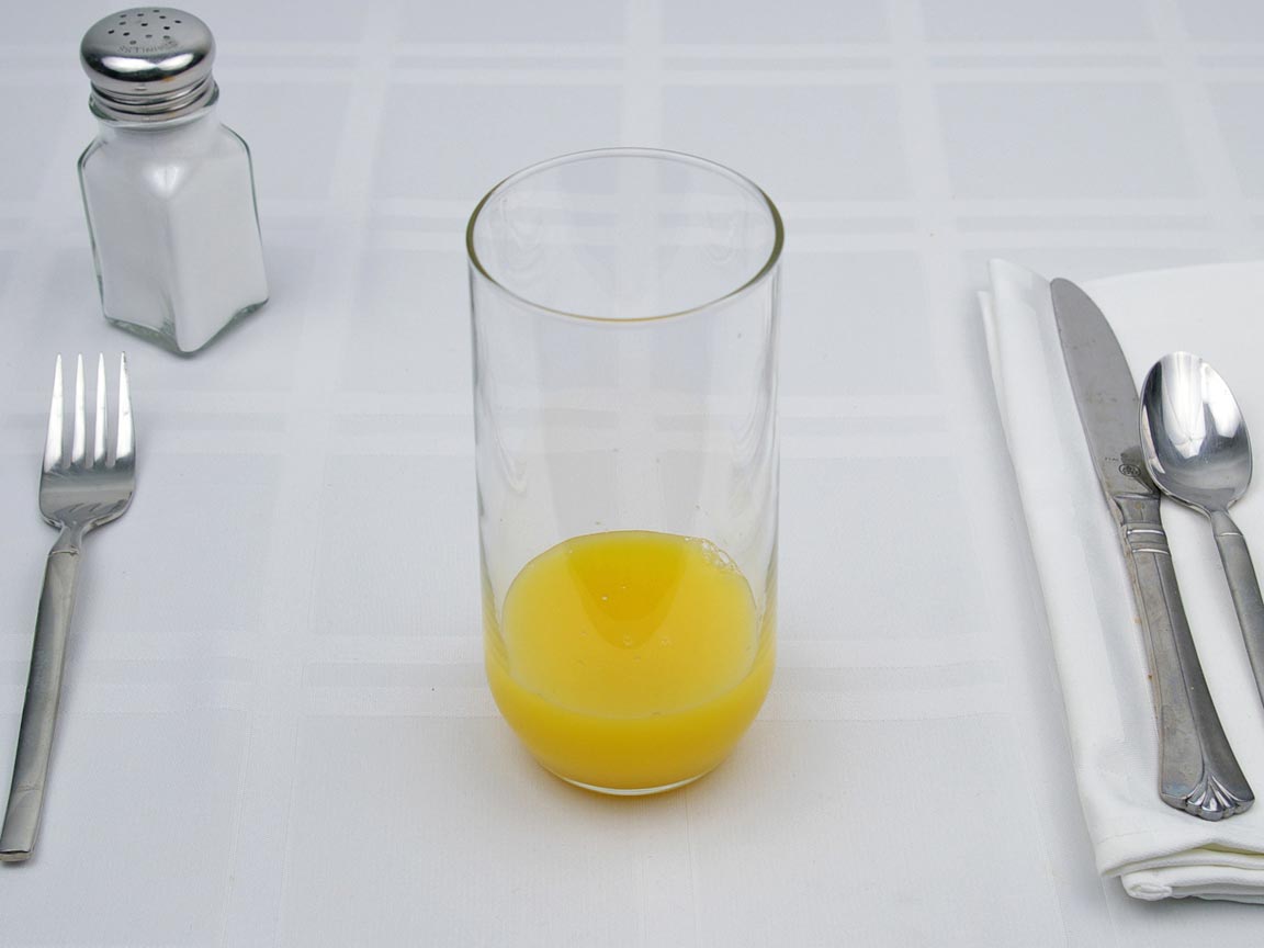 Calories in 3 fl oz(s) of Orange Juice - Avg