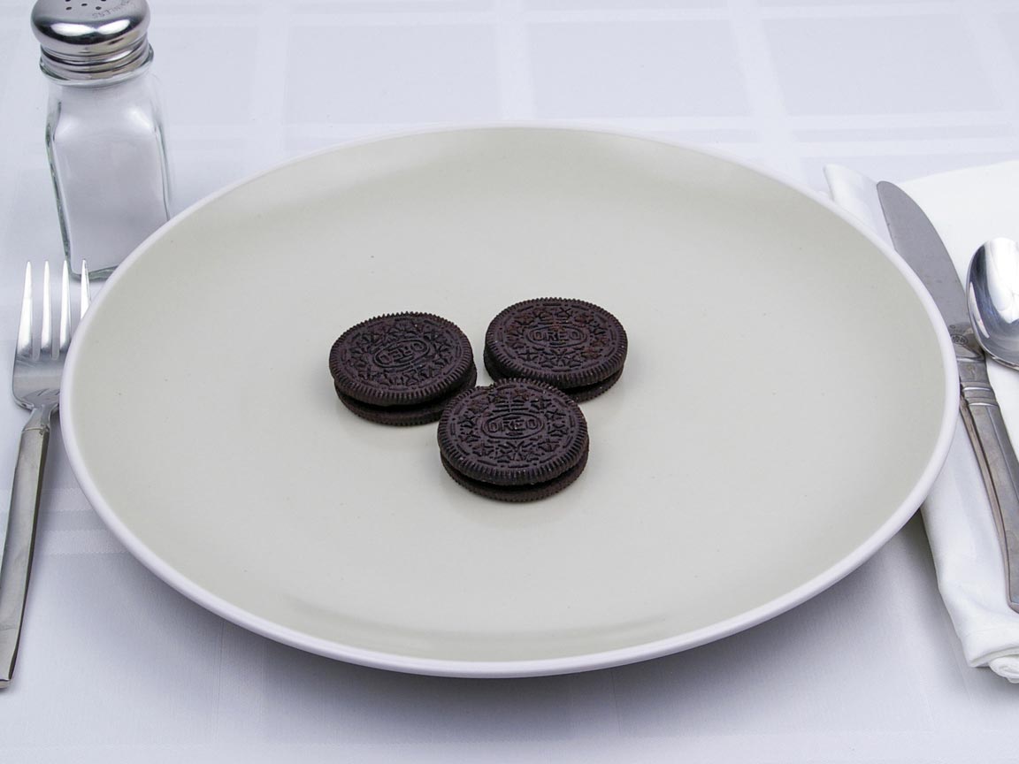 Calories in 3 cookie(s) of Oreo Cookie
