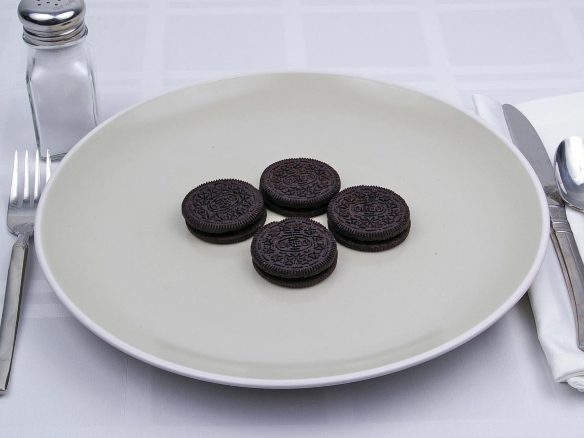 Calories in 4 cookie(s) of Oreo Cookie - Reduced Fat