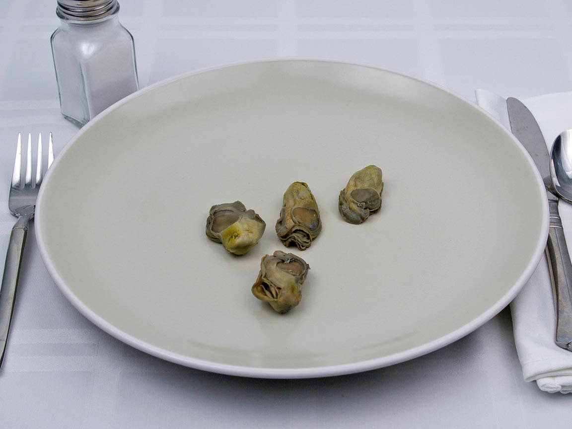 Calories in 4 oyster(s) of Oyster