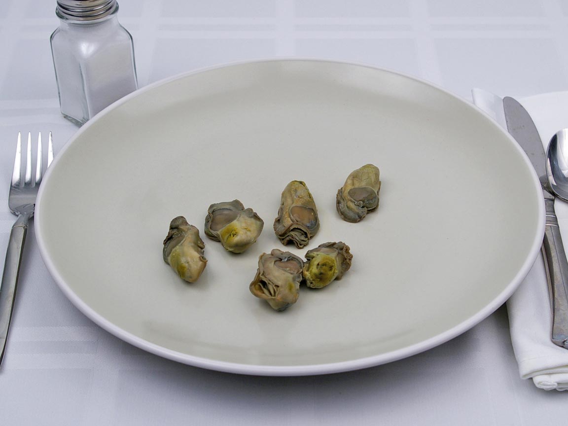 Calories in 6 oyster(s) of Oyster