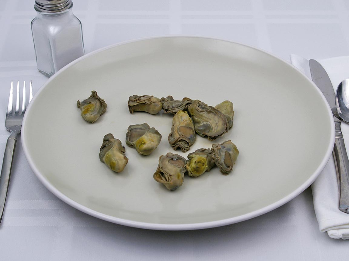 Calories in 11 oyster(s) of Oyster